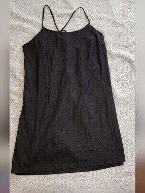 tonlé Black Adjustable Dress Women’s Large | Ethical Fashion | Linen‑Blend